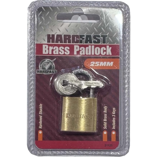 25mm Brass Padlock Heavy Duty With 3 keys