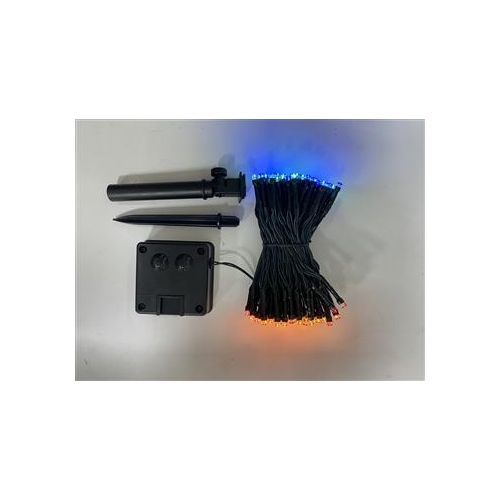 Fairy Light LED Solar Multi Colour 100Pk Steady & Flash