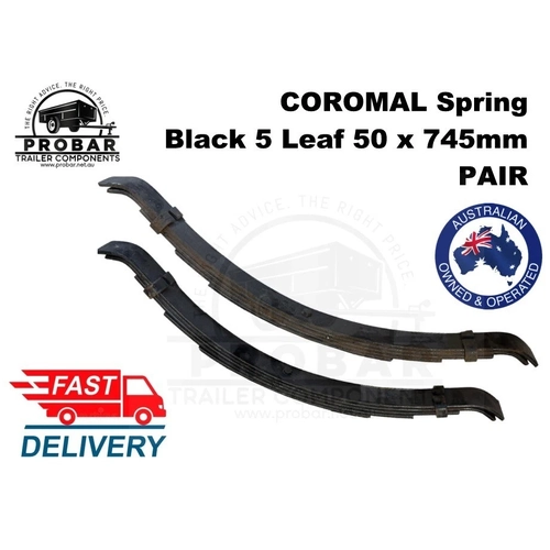 COROMAL Spring Black 5 Leaf 50 x 745mm PAIR