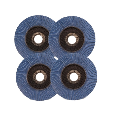 4pce 125mm x 22 100G Abrasive Flap Wheels