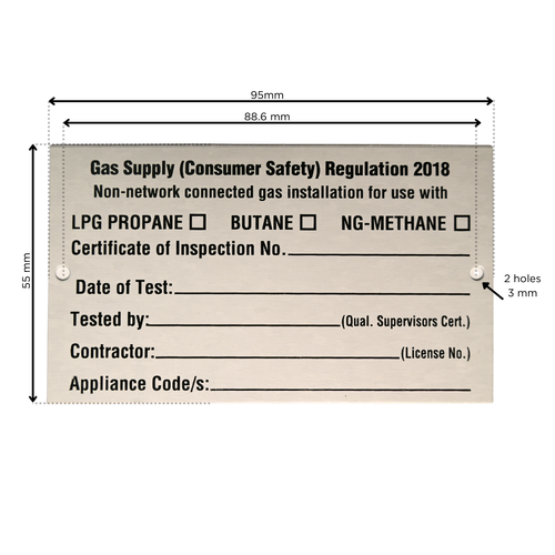 LPG Compliance Plate