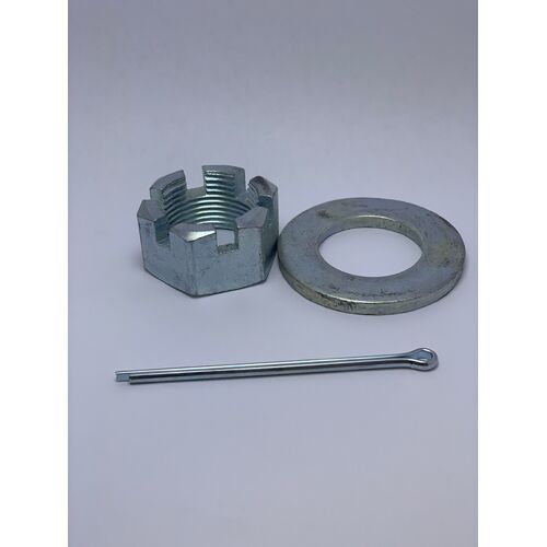 Manutec Axle 1 1/4 inch Nut, Pin and Washer to suit 3 TONNE