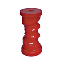 Red Poly  6" SELF CENTERING Roller