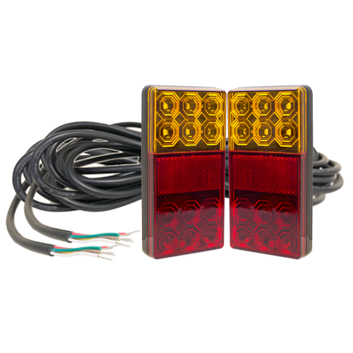 LED TRAILER LAMP KIT 10-30V 9M CABLE RECTANGLE