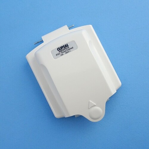 240V INLET CLIPSAL FLAP TO SUIT NEW STYLE - WHITE