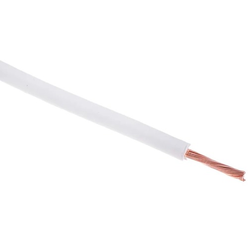 Electrical Wire - Single Core, 4mm White (Per Metre)