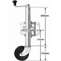  6" Swing Away Jockey Wheel - MANUTEC U Boltable (JW6D)