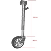  8" Jockey Wheel - SIDE WINDING, Extra Height (JW8C)