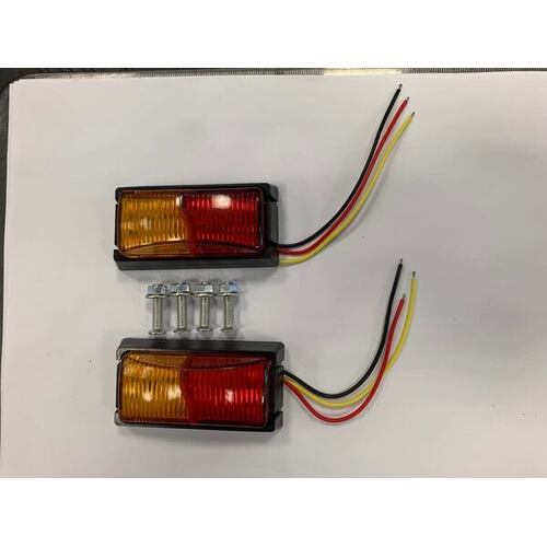 RED/AMBER LED Side Clearance Marker - PAIR