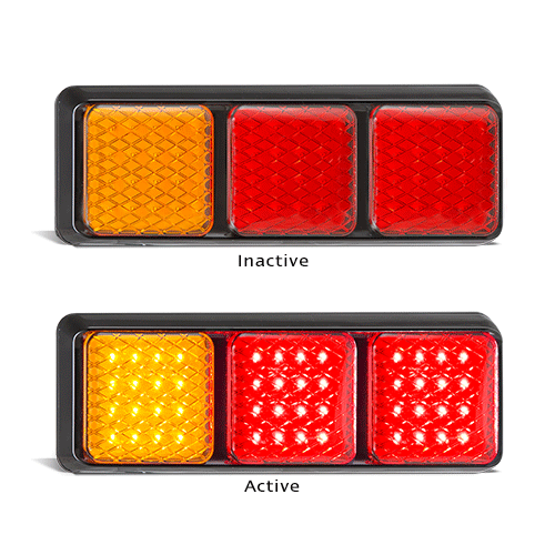 LED Trailer Light EACH - 3 Piece, Rectangular (CTA-047015)