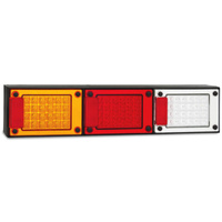 LED Trailer Light + Reverse - Rectangular 3 Piece (Suit Truck) combo