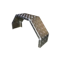 Mudguard, ALLOY Chequer Plate - 7" Wide (4 Bend)