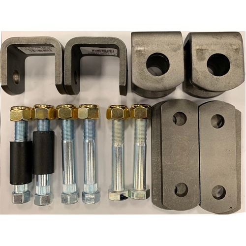 Mounting Kit, Black - 45mm shackle single axle