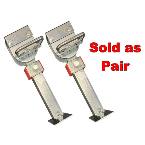 CORNER STEADY LEG ECONOMY ZINC 410mm - 530mm PAIR