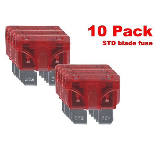 10A STD BLADE FUSE 10 PACK