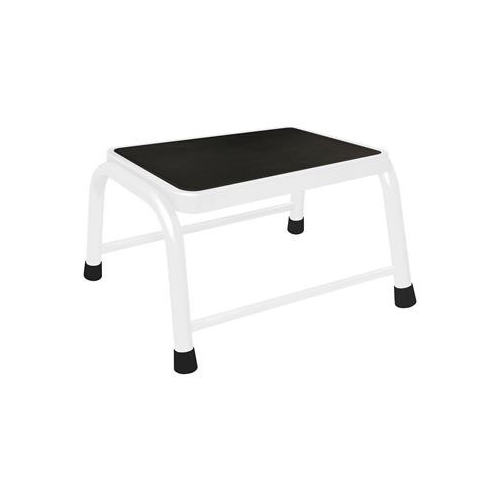Stool Step 1 White Steel 100kg DOM Faulkner