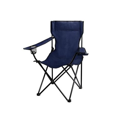Chair Camping Folding Basic Blue with Cup Holder