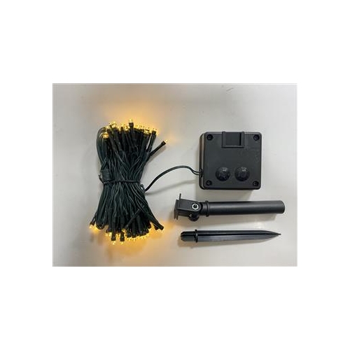 Fairy Lights LED Solar Warm White 100Pk Steady & Flash