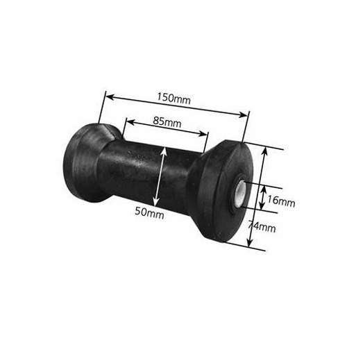 Black Rubber  6" KEEL Roller