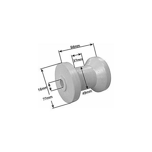 Grey Rubber  3.5" KEEL Roller