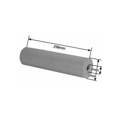 Grey Rubber 12" STRAIGHT Roller