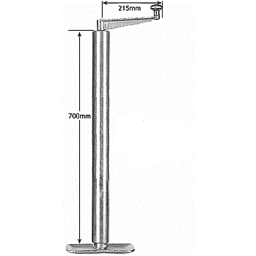 Jockey Stand, 1250kg - 700mm-925mm,  60mm tube (JSRC)