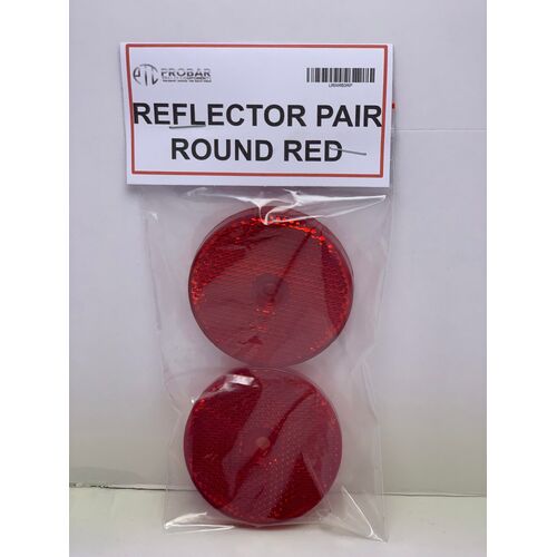 REFLECTOR ROUND RED SCREW IN TYPE PACK OF 2