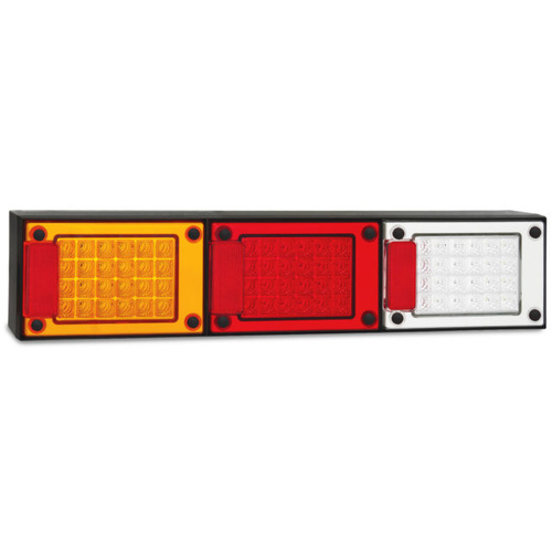 LED Trailer Light + Reverse - Rectangular 3 Piece (Suit Truck) combo