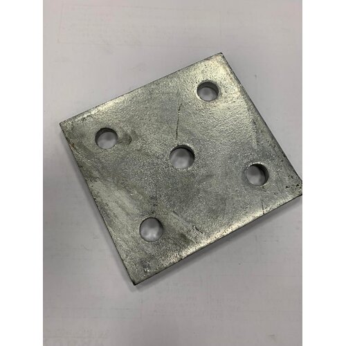 Fish Plate - 50->60 Slotted Zinc to suit 1/2" U-Bolts