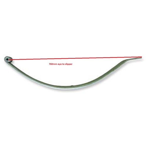 Galvanised Parabolic Slipper Spring -  300kg 760mm x 45mm