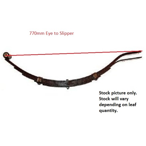  60mm Slipper 6 Leaf x 770mm x 6mm 600kg Black