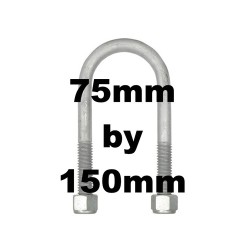 U Bolt 75mm ROUND x 150mm