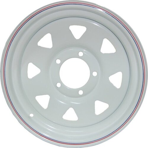 TRAILER Rim Only - 14" FORD STUD PATTERN, White